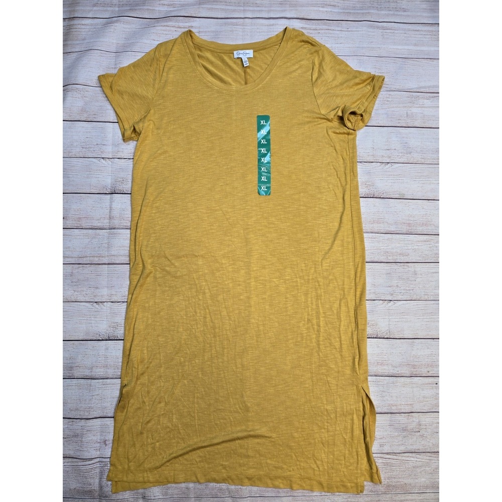 Jessica Simpson Women's NWOT Yellow Size XL Shirt Dress Casual Midi Boho
